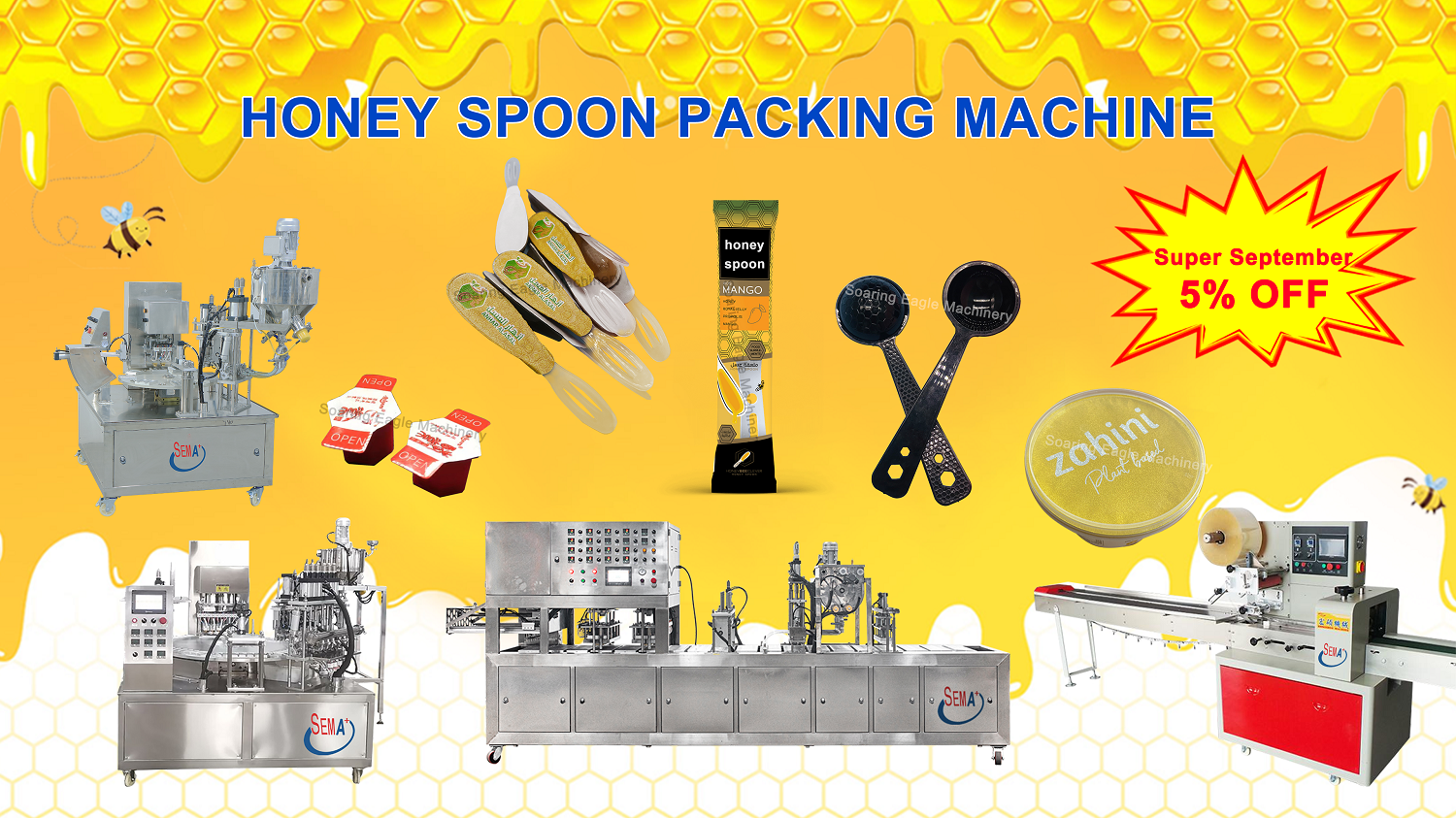 Honey spoon packing machine