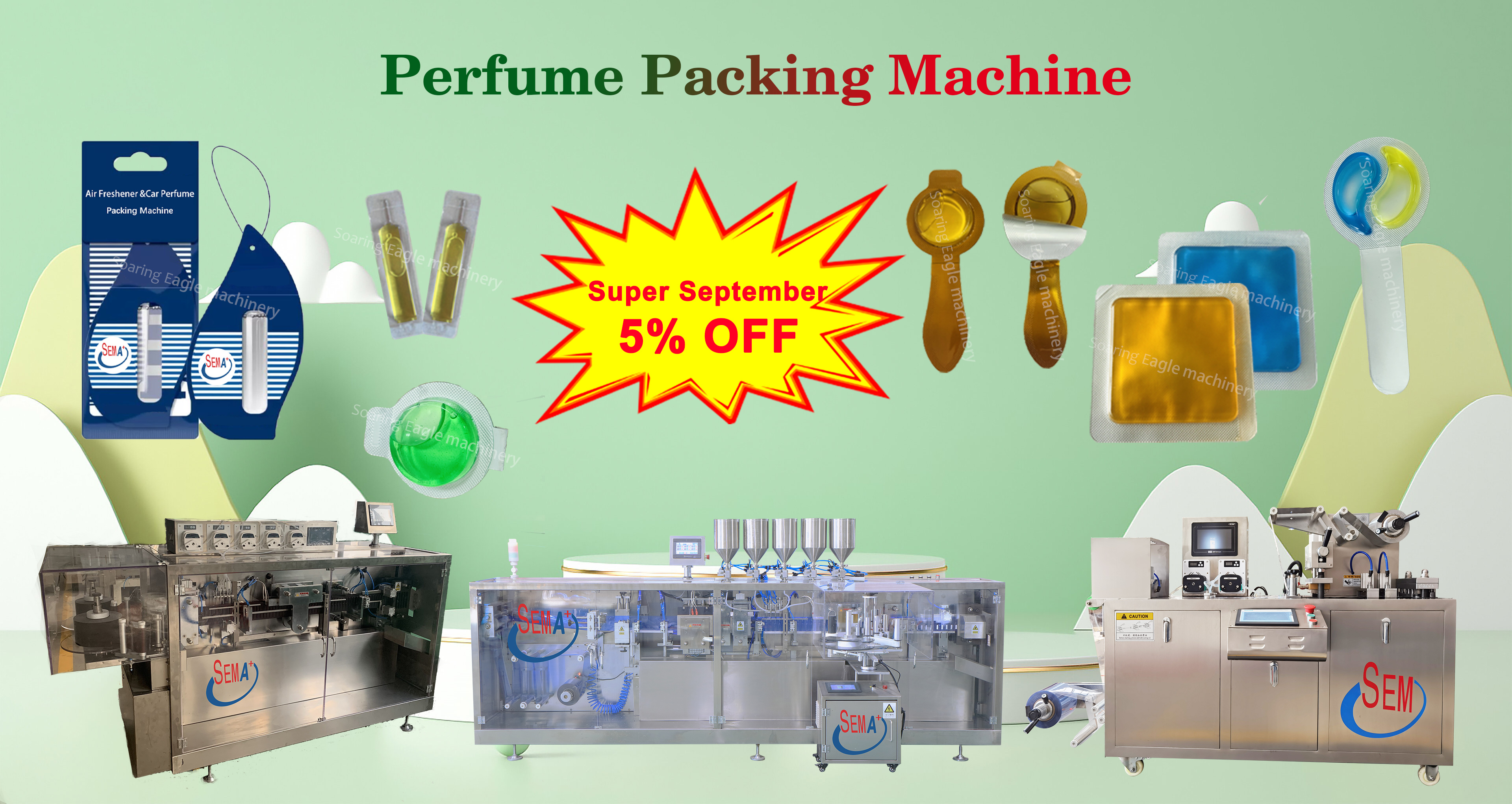Liquid perfume packing machine