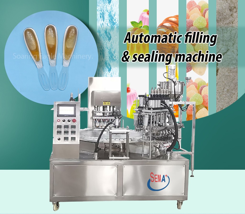 5g 7g 10g Small 1 nozzle Honey Spoon Filling Sealing Packaging Machine