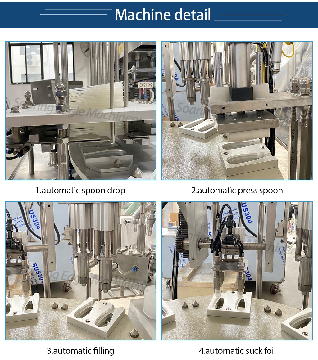 5g 7g 10g Small 1 nozzle Honey Spoon Filling Sealing Packaging Machine