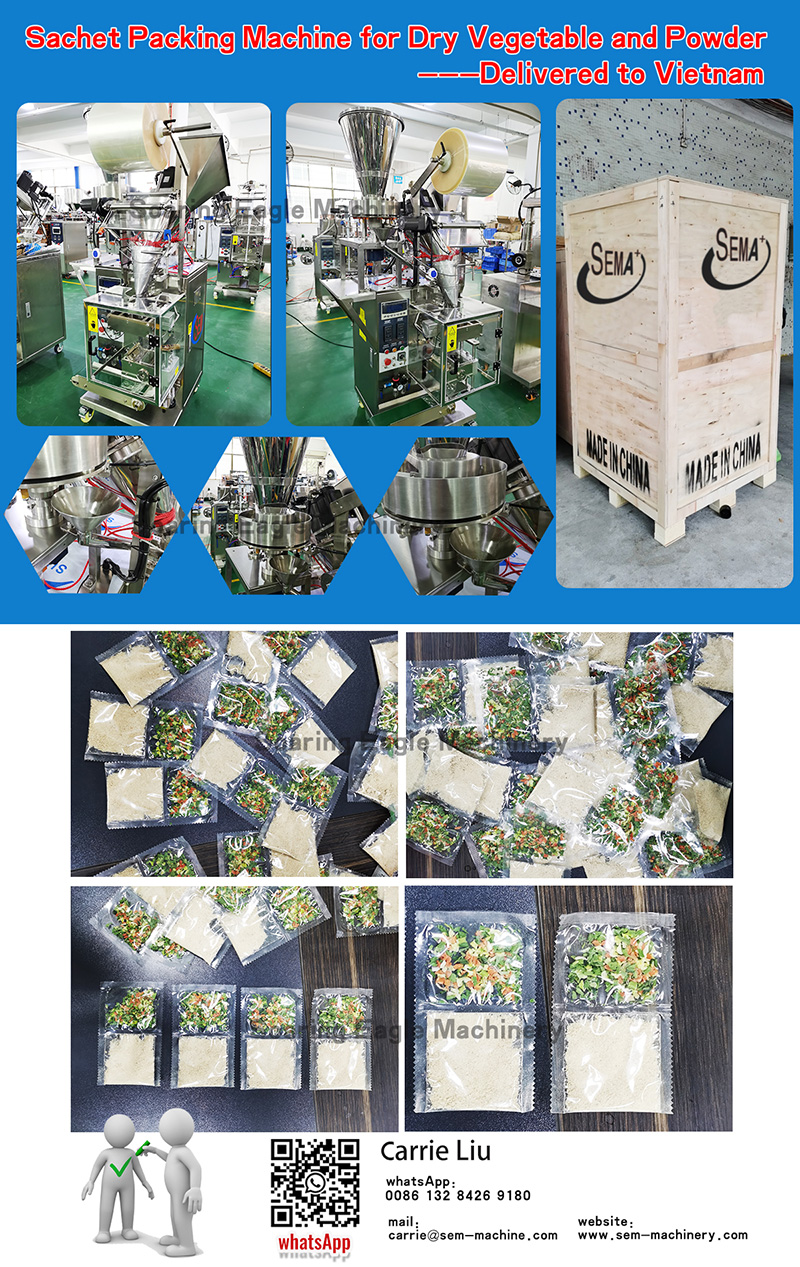 Sachet packing machine for dry food and powder——Delivered to Vietnam