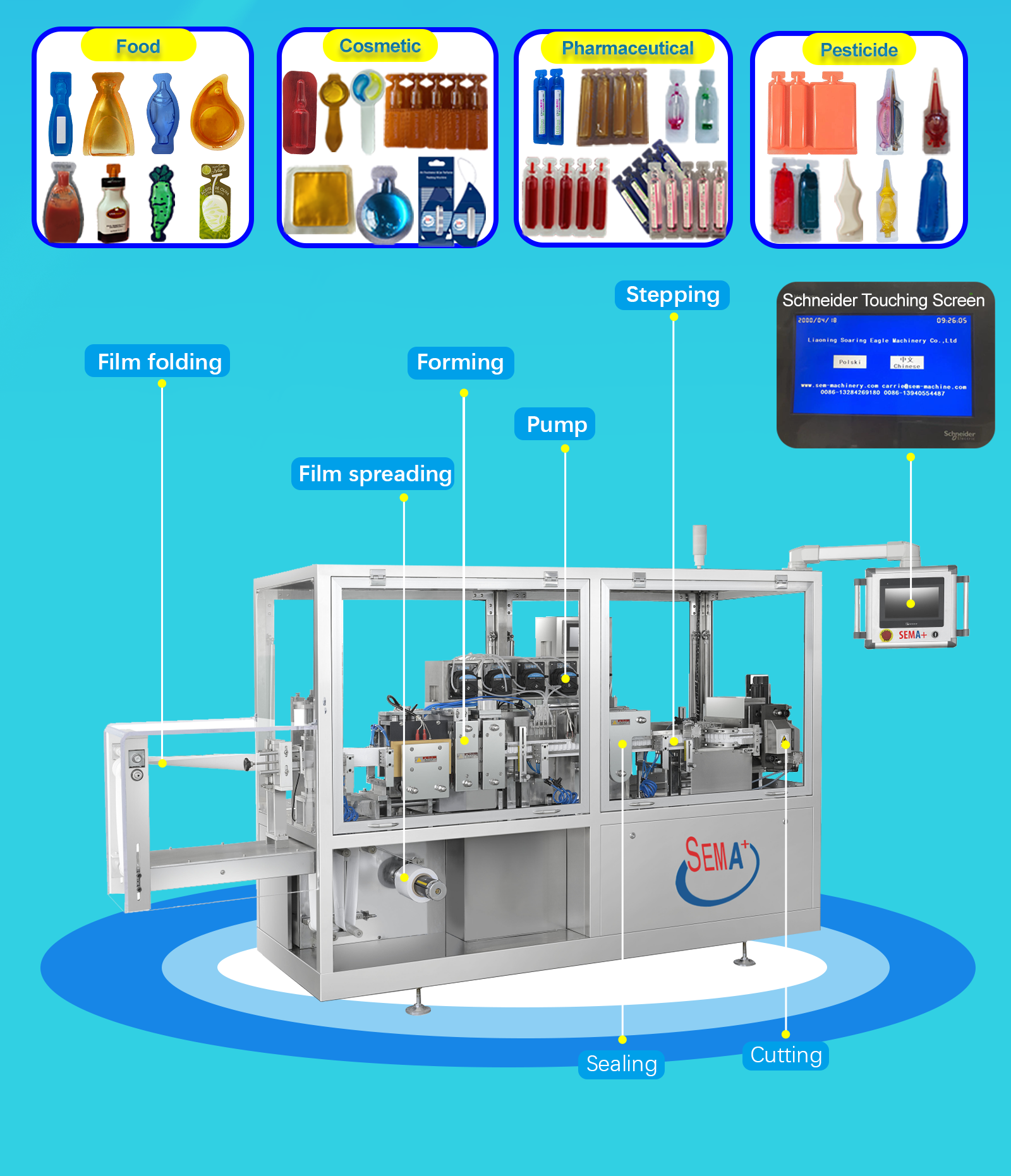 Liquid Honey Automatic Packing Jam Olive Oil Cheese Butter Cream Filling Packaging Machine