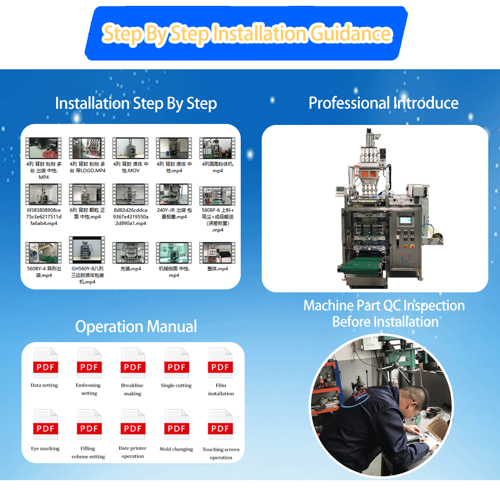 Multilane 4 lane milk coffee powder sachet packing packaging machine