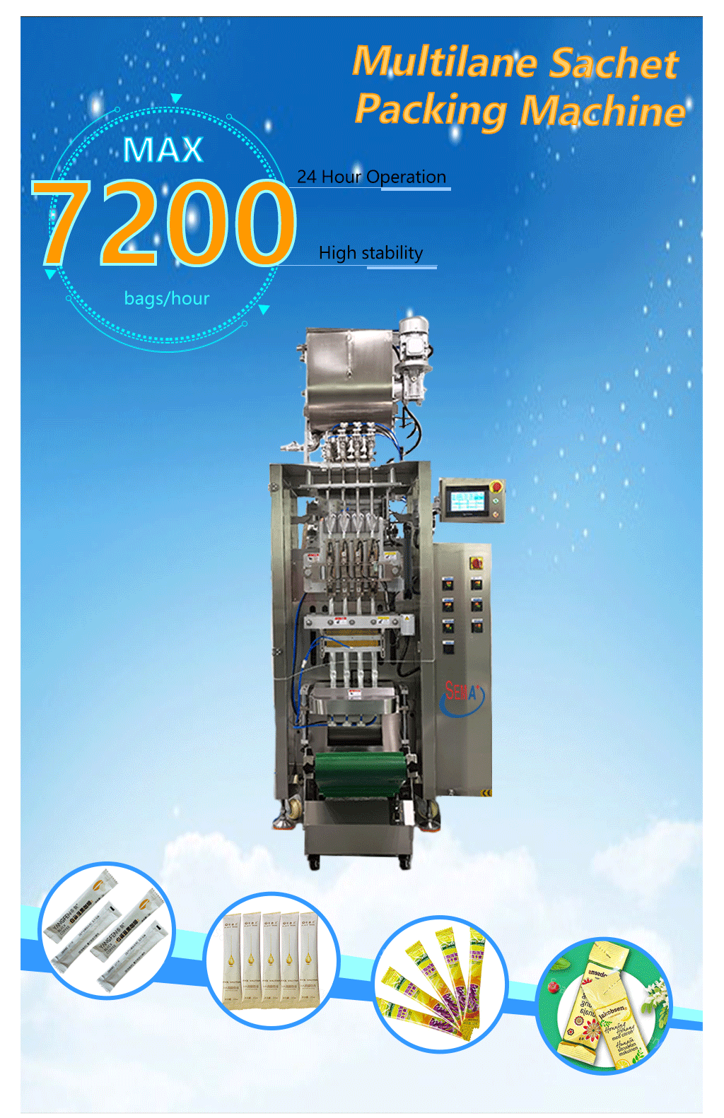 Multi lanes high quality juice olive oil liquid cream shampoo honey 4 6 8 10 lanes sachet packing machine