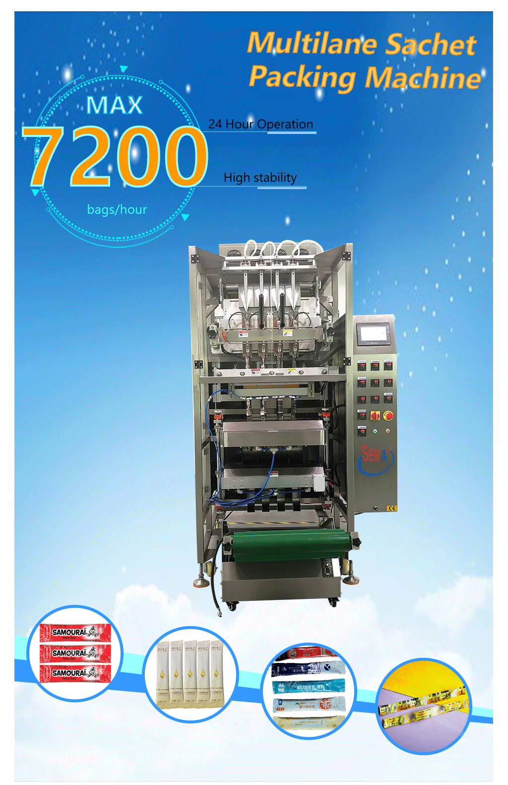 Automatically liquid mouthwash 4 6 8 lanes forming filling sealing sachet packing machine