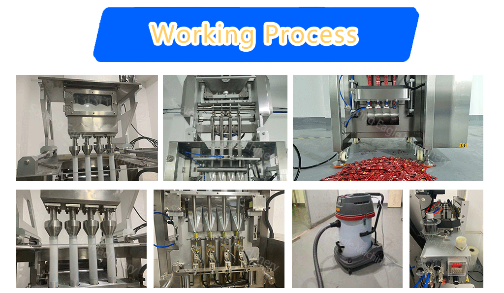 Multi lanes granule salt suger filling sachet packing machine