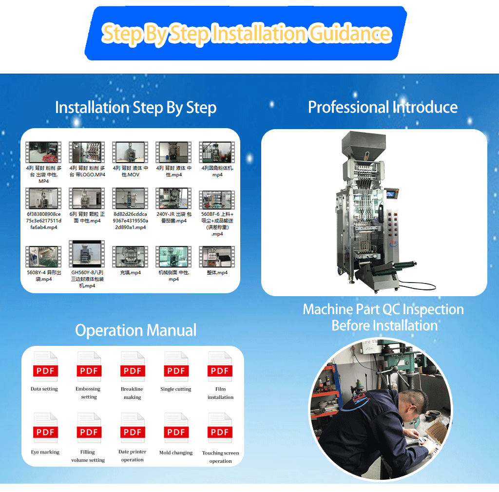 Multi lanes granule salt suger filling sachet packing machine