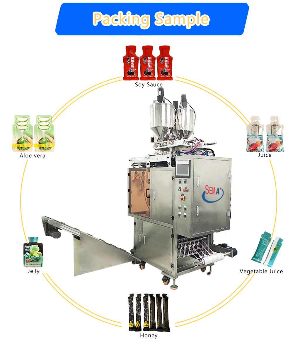 Multilanes 2 4 lanes shaped liquid cream sachet packing machine