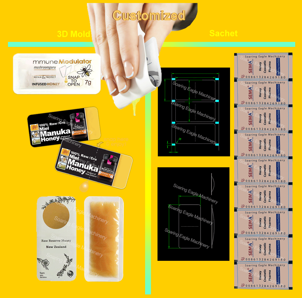 Snap easy open honey shampoo cream sauce folding liquid packing machine