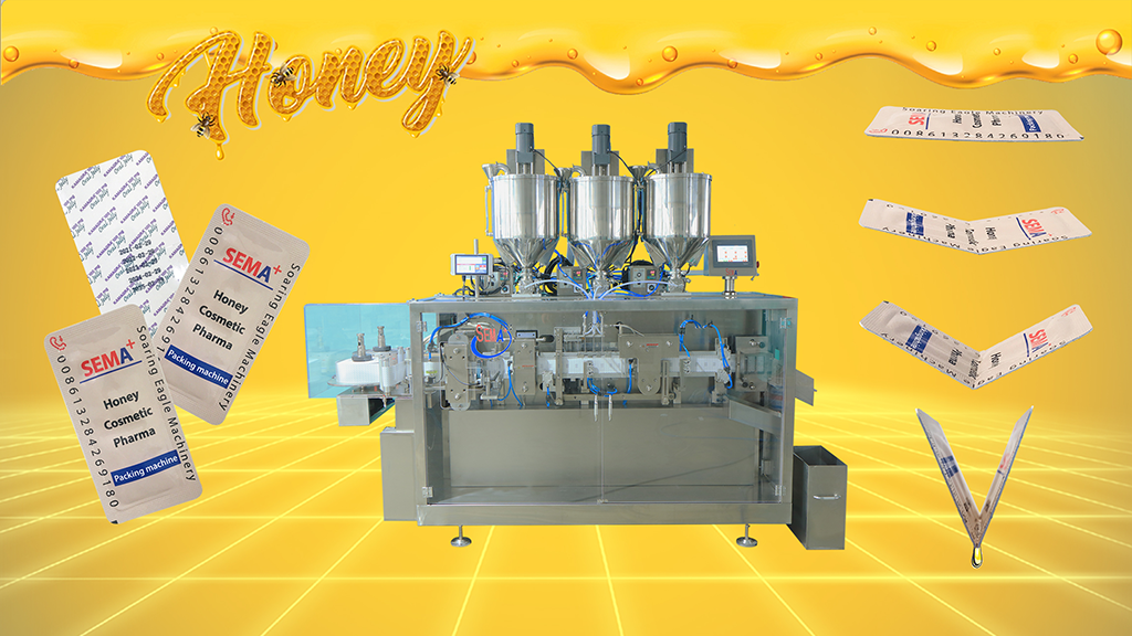 Snap easy open honey shampoo cream sauce folding liquid packing machine