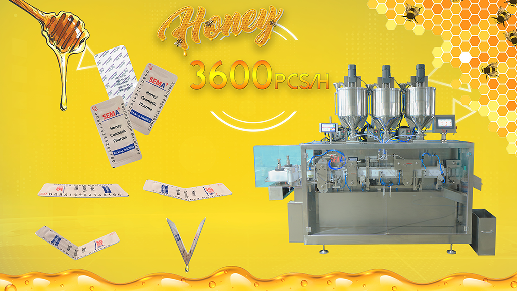 Snap easy open honey shampoo cream sauce folding liquid packing machine