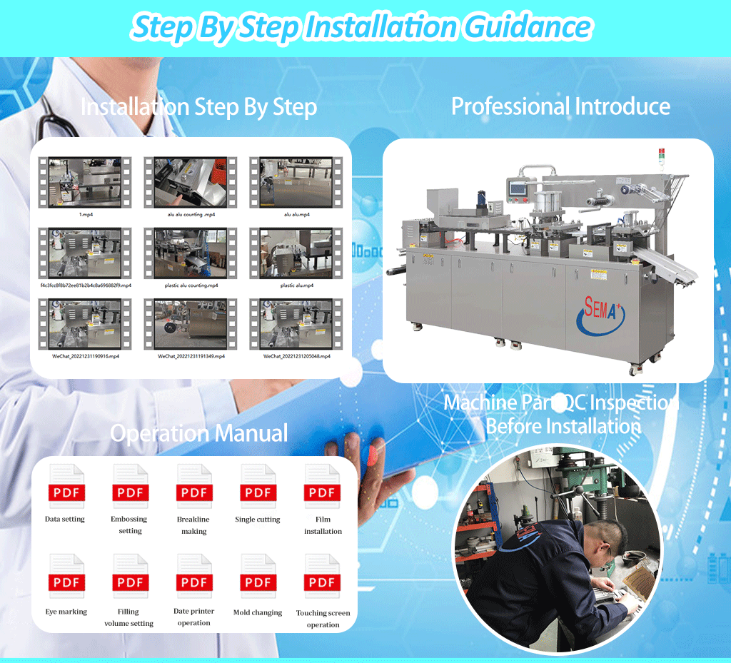 High speed fully automatic flat plate capsule pills candy filling sealing packaging tablet blister packing machine