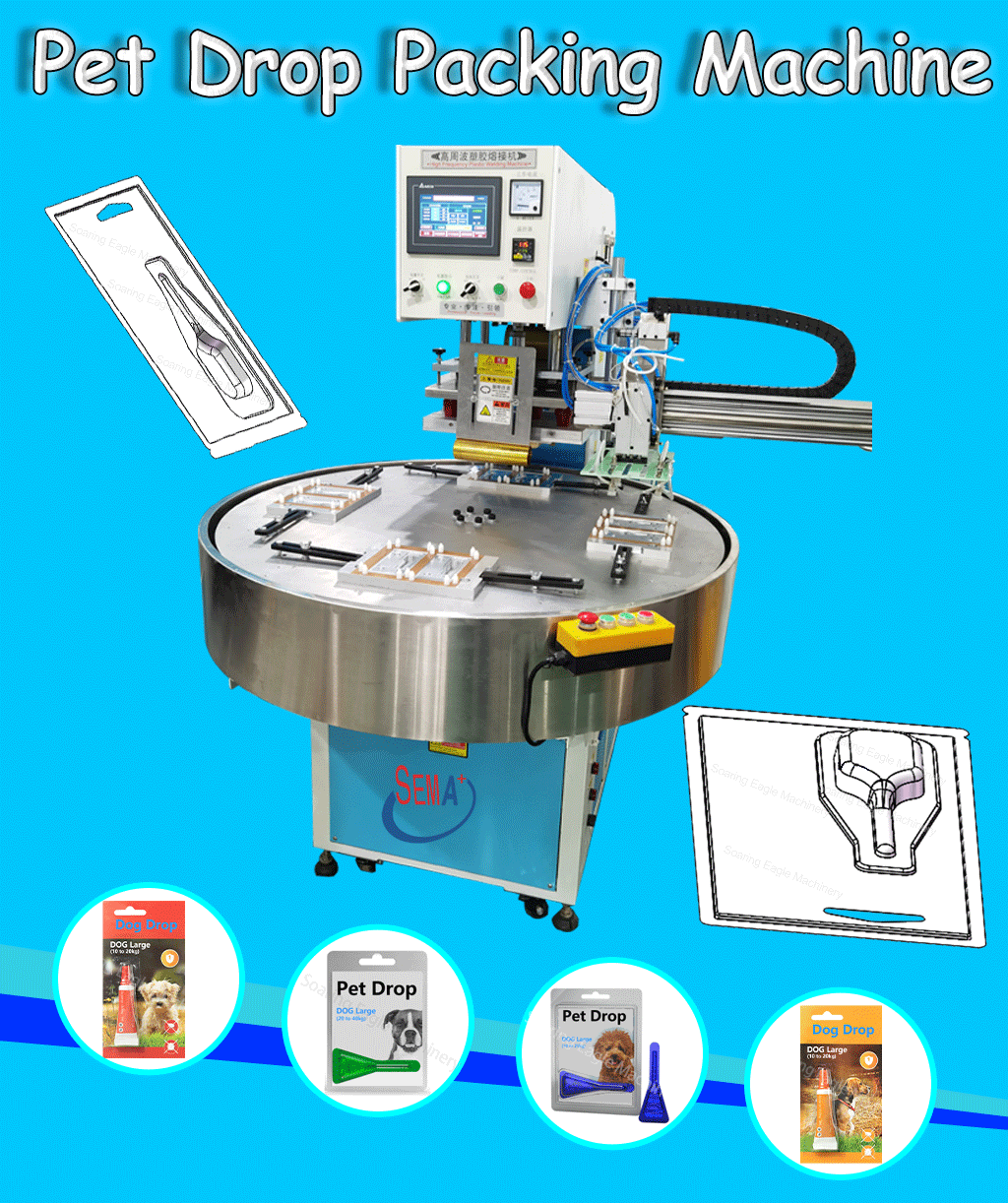 Semi-automatic Pet drop sealing machine blister packing machine