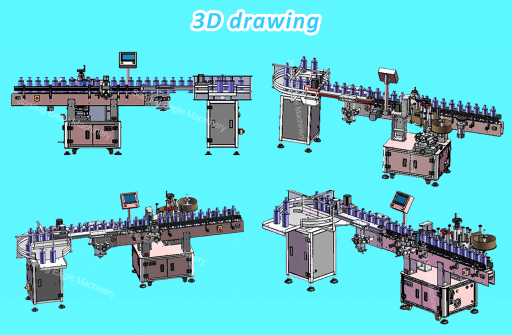 Full Automatic drinks cosmetic liquid capsule medicine bottle labeling machine