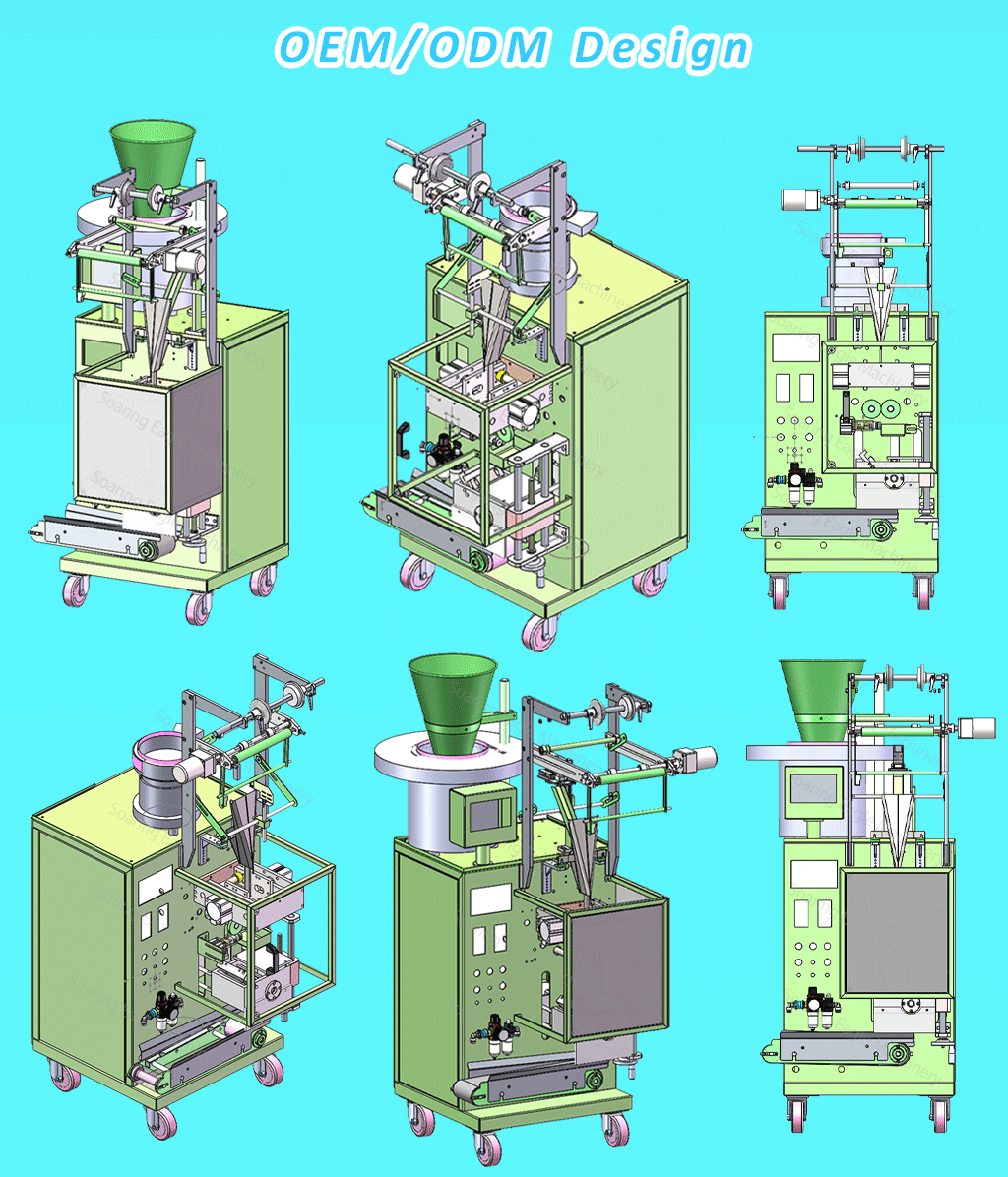 Automatic vertical sachet tablet capsule pill packing packaging machine