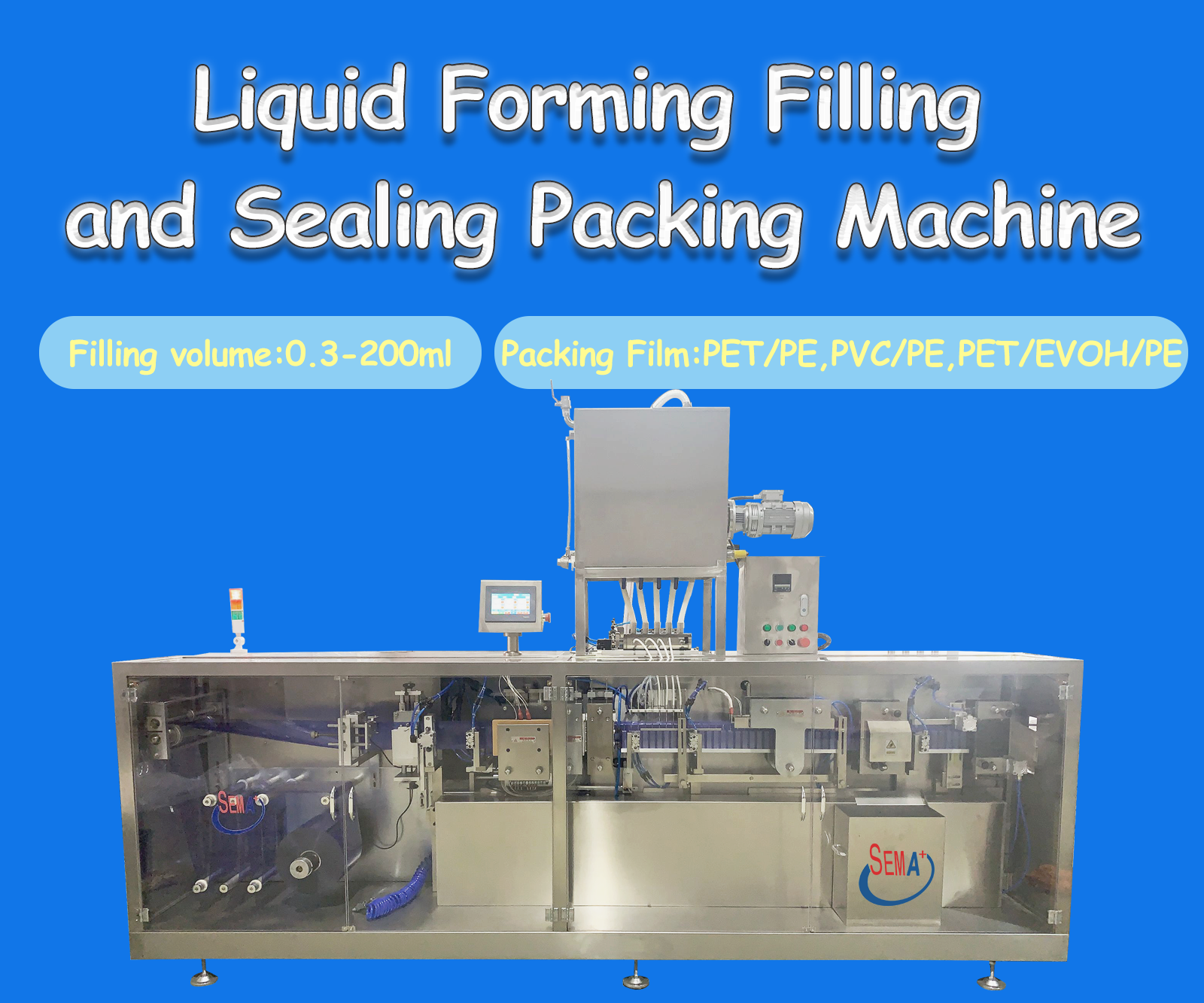 DGS240 pharmaceutical cosmetic cream honey food liquid forming filling sealing packing machine