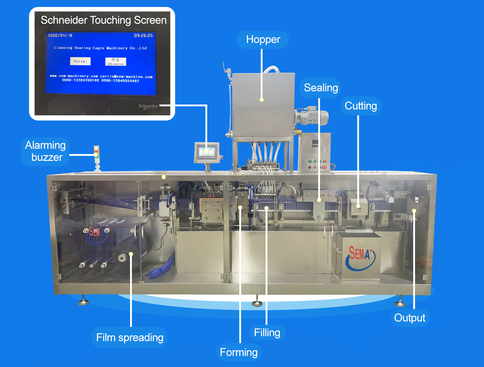 DGS240 pharmaceutical cosmetic cream honey food liquid forming filling sealing packing machine