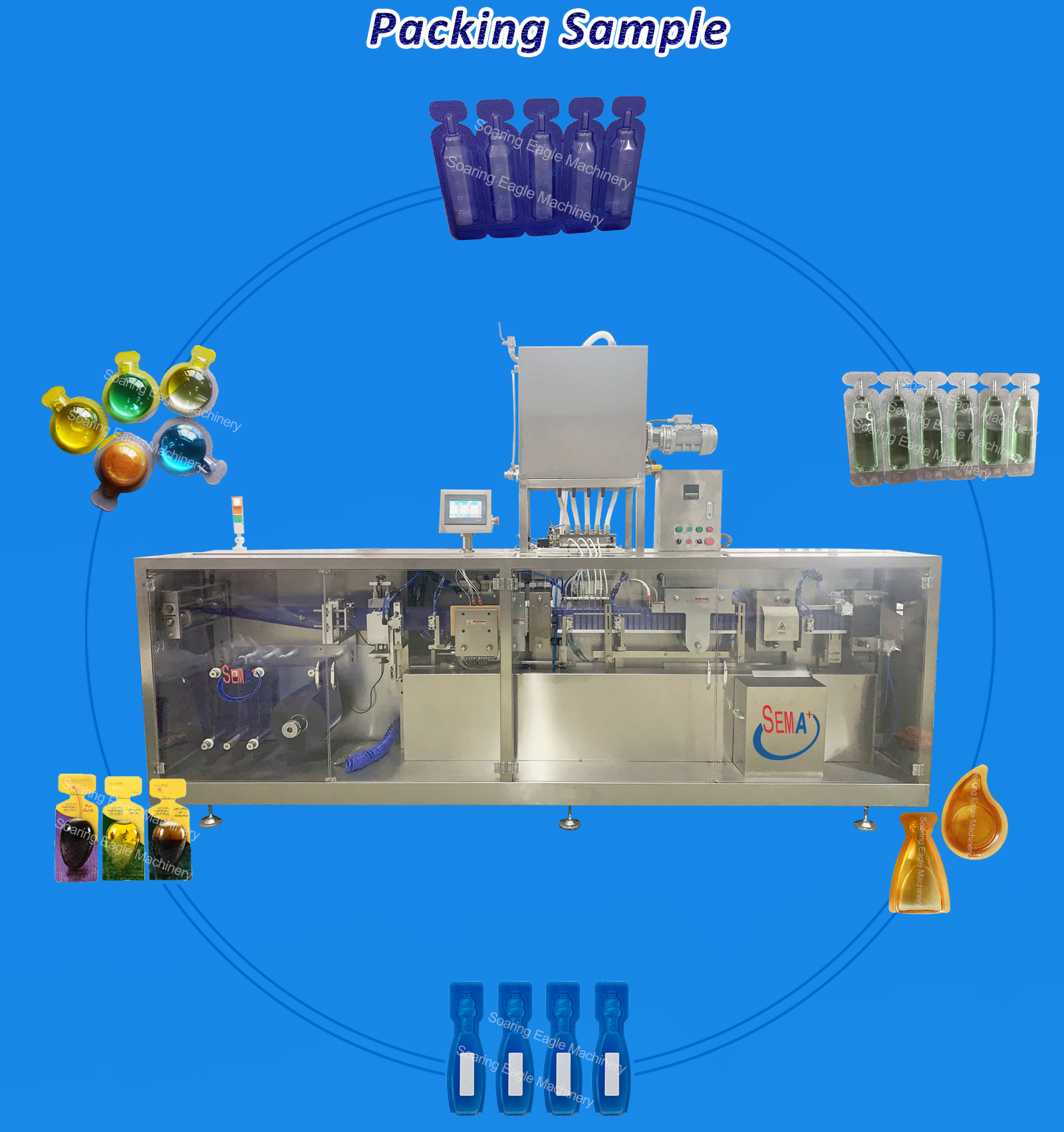 DGS240 pharmaceutical cosmetic cream honey food liquid forming filling sealing packing machine