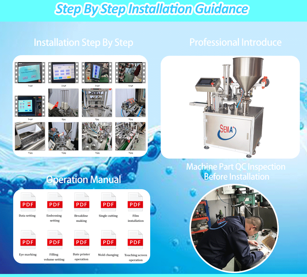 Rotary plastic and paper cup filling sealing machine automatic for sauce jam water juice yogurt