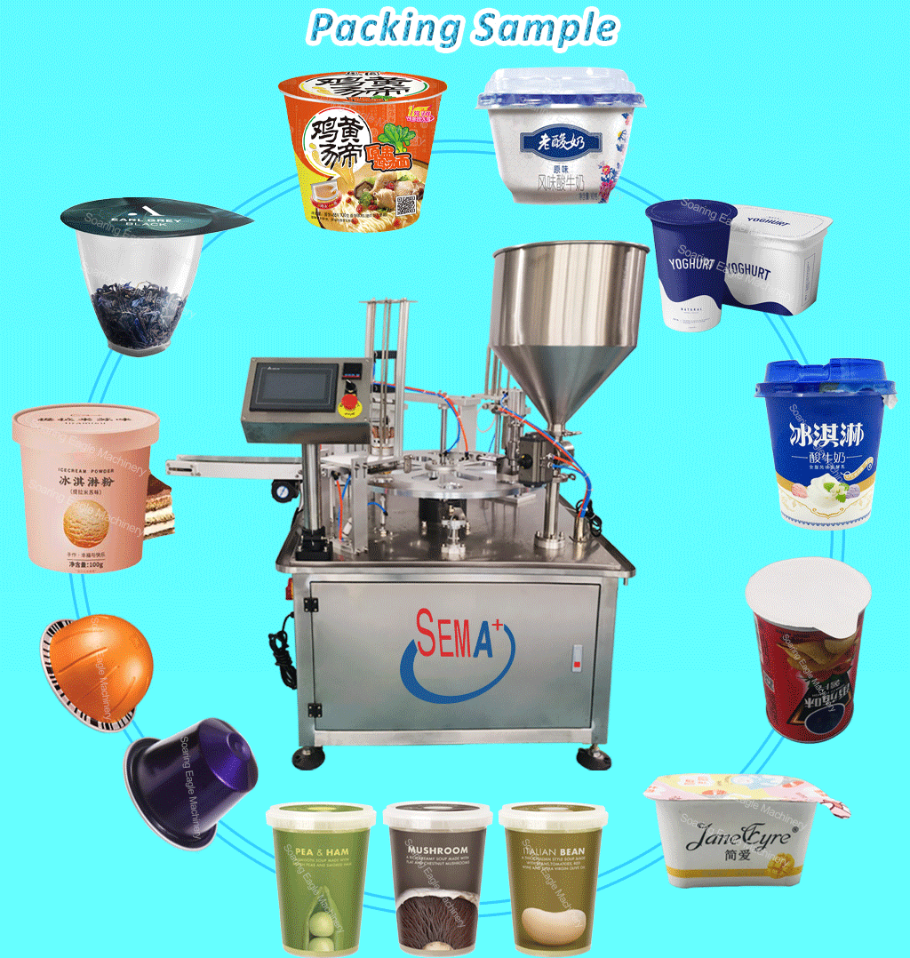 Small Cup Liquid Plastic Juice Jelly Yoghurt Honey Water Cup Filling And Sealing Machine