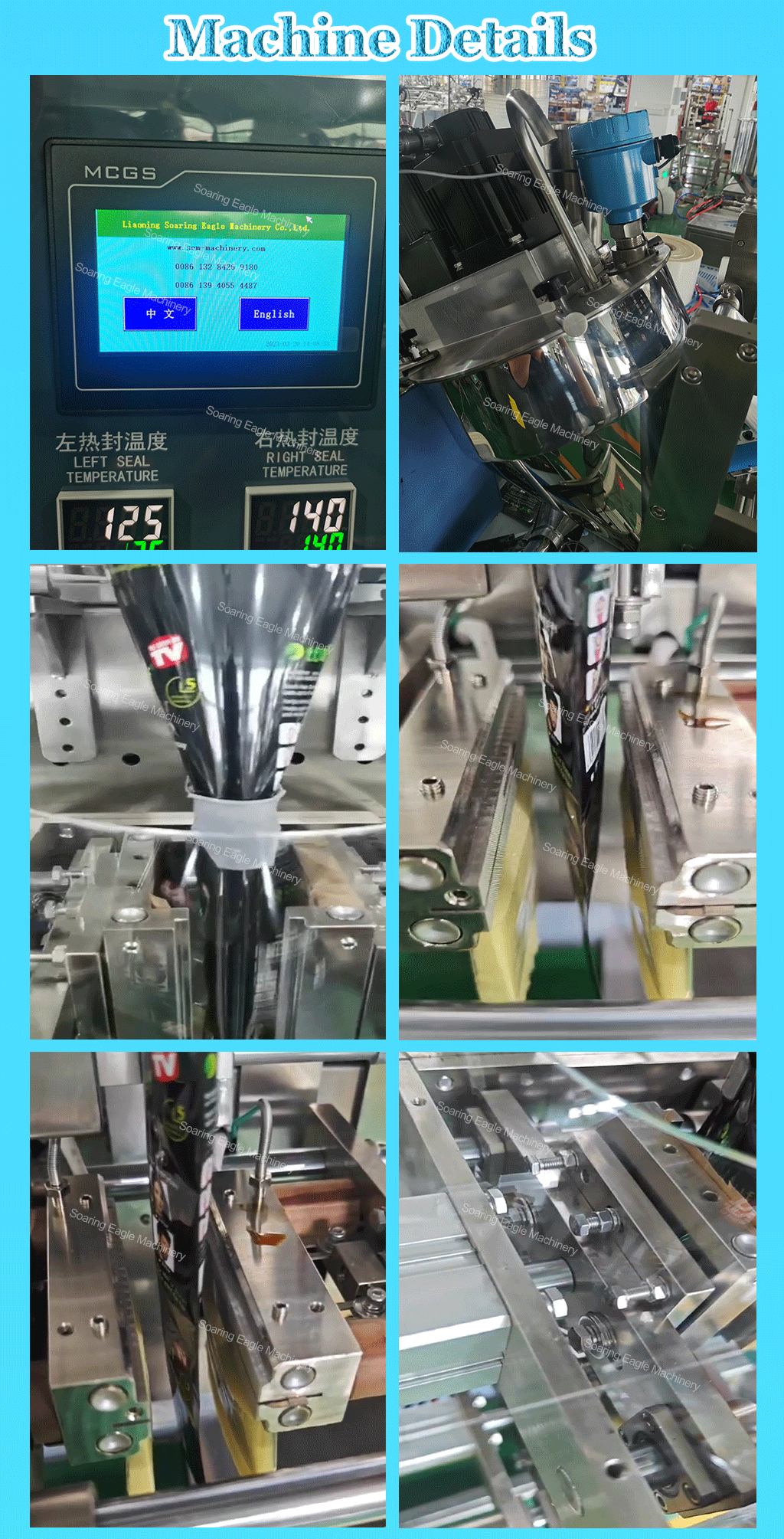 Automatic 10g 20g 100g small sachets mushroom powder jaggery powder milk powder bag packing machine