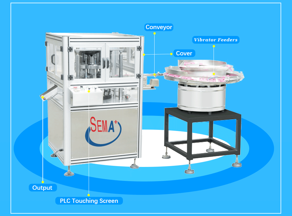 High speed automatic cap lining machine foil inserting wadding equipment flip cap liner machinery