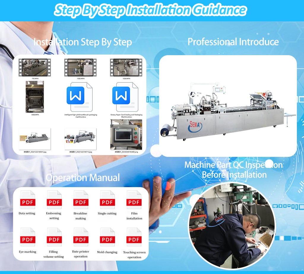 PVC Paper Card Fully Automatic Toothbrush Blister hot sealing Packing Machine for sale