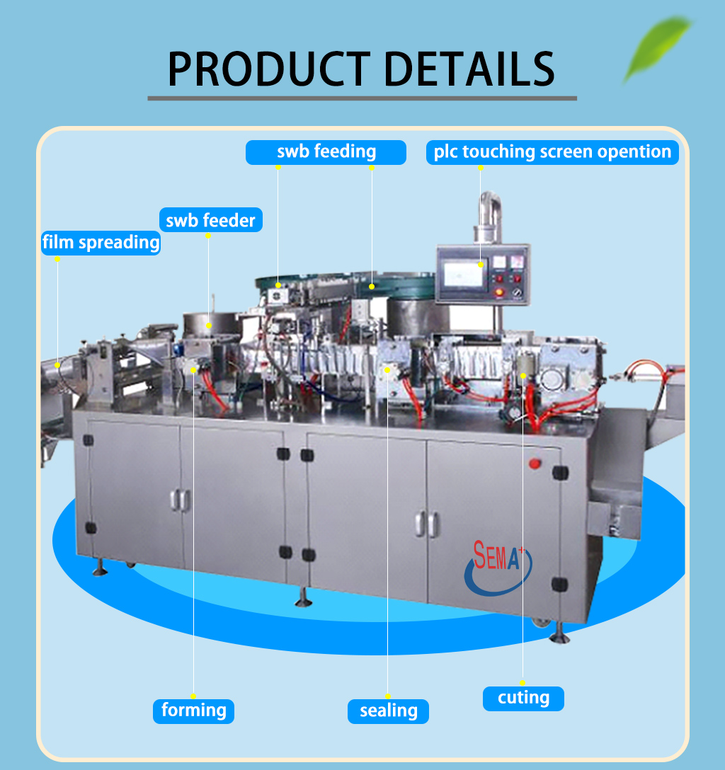 2023 Hot Selling Automatic Swab Pad counting and sachet packing machine cotton sheet packaging machine