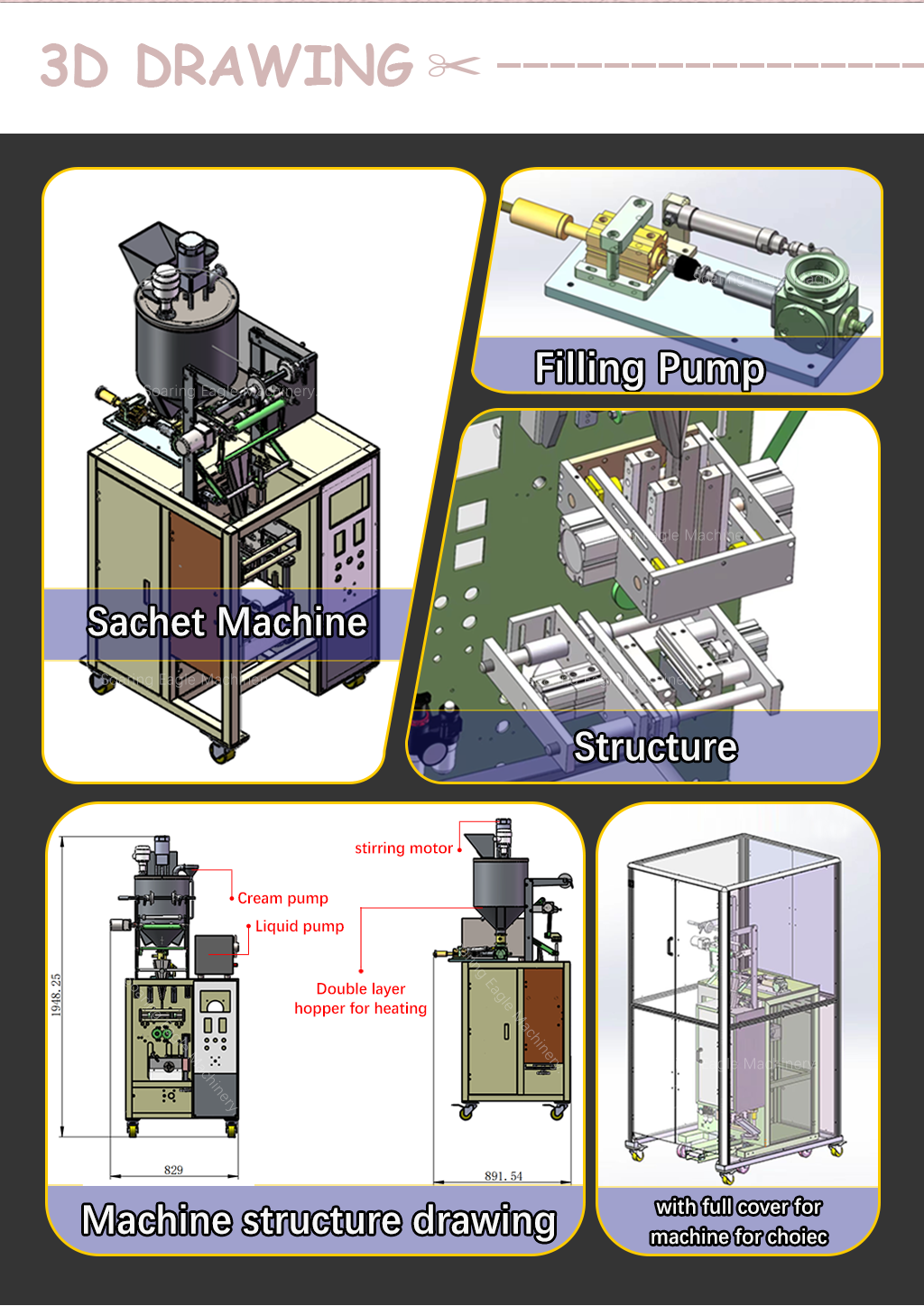 Full Automatic Seal Back Stick Food Oil Sauce Honey Shampoo Ketchup Bag Vertical Sachet Packing Machine