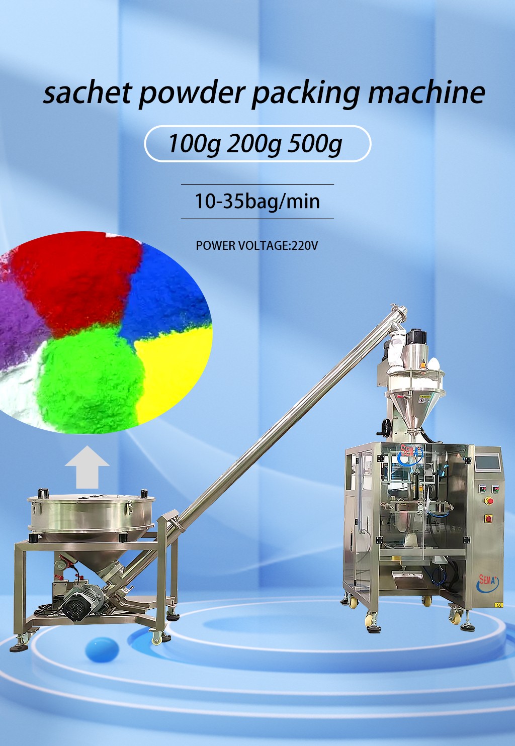 Automatic vertical wheat flour pouch powder filling machine 1kg 2kg 5kg 10kg flour sachet packing machine