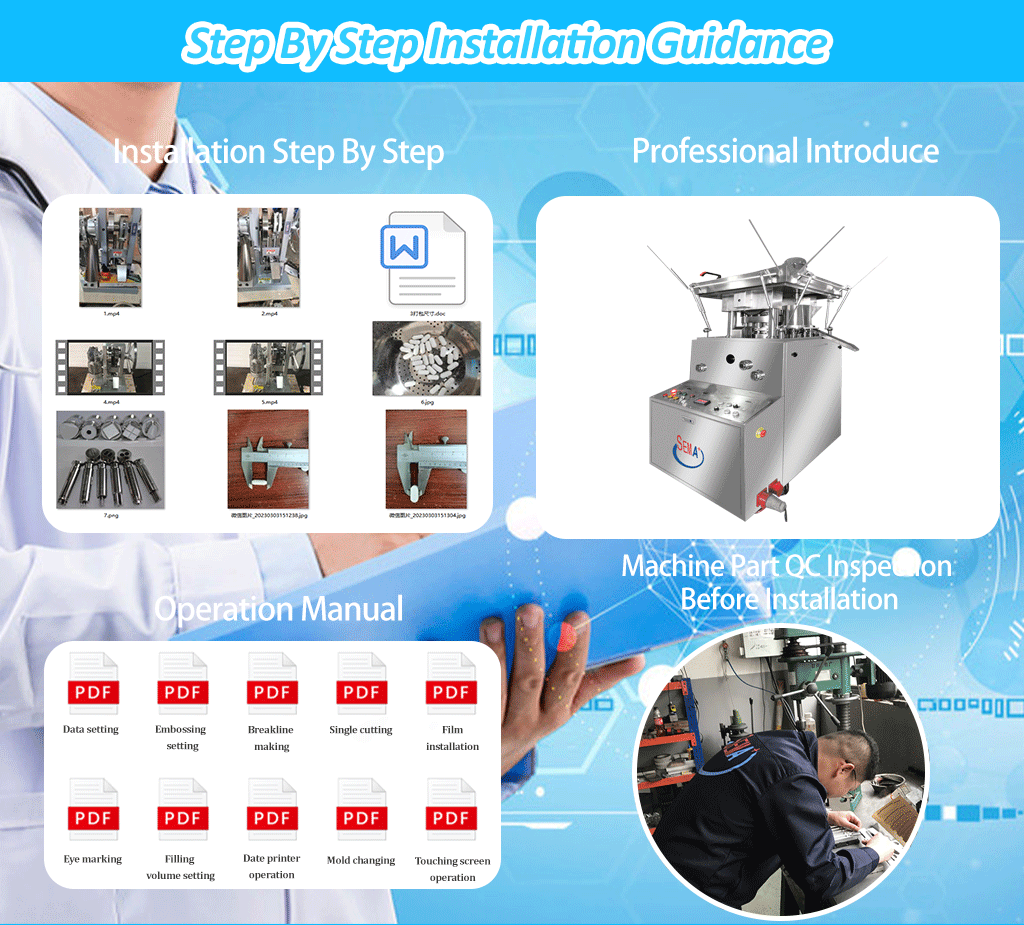 Automatic tablet press effervescent tablet compression pressing machine machine pills making machine With a good working for effervescent tablet vitamin and pharmaceutical pills