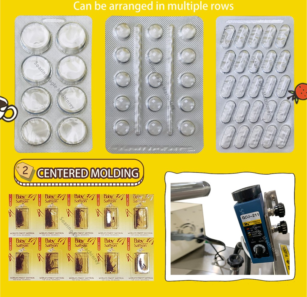 Pharmaceutical tablet pill capsule medical medicine blister packing machine