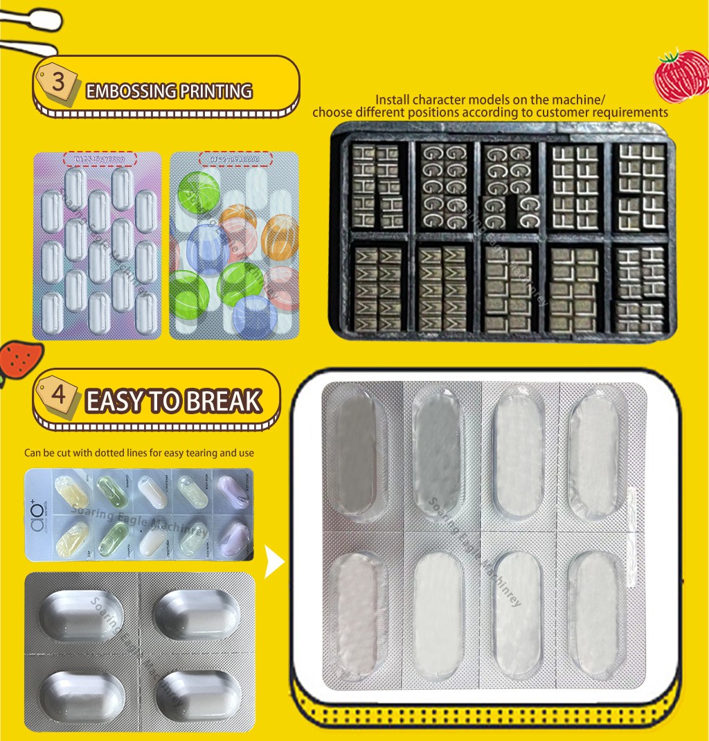 Pharmaceutical tablet pill capsule medical medicine blister packing machine