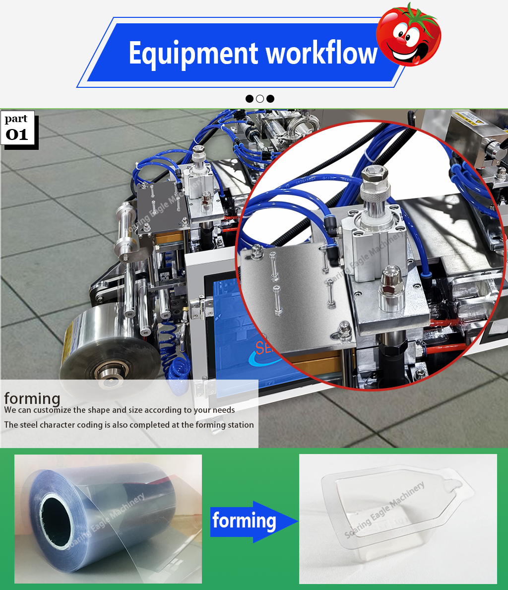 Fully automatic blister packaging machine forming sealing cutting tomato sauce ketchup blister packing machine