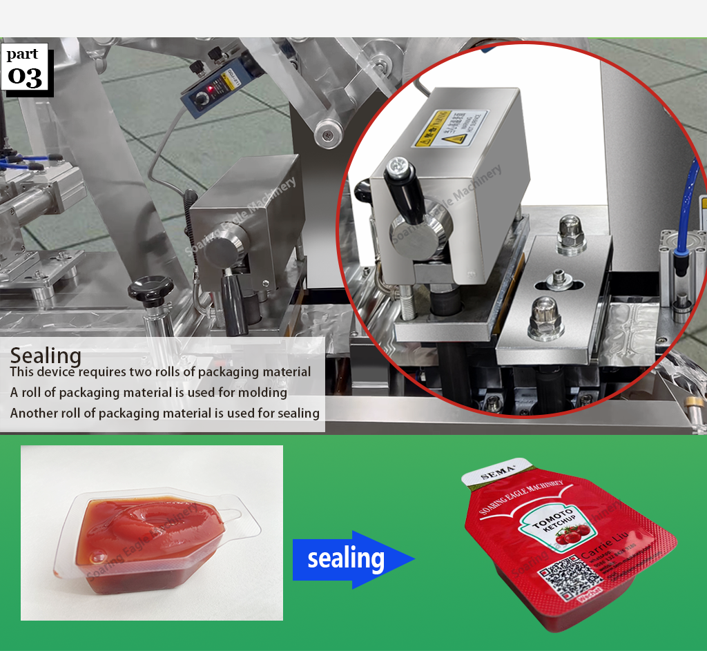Fully automatic blister packaging machine forming sealing cutting tomato sauce ketchup blister packing machine