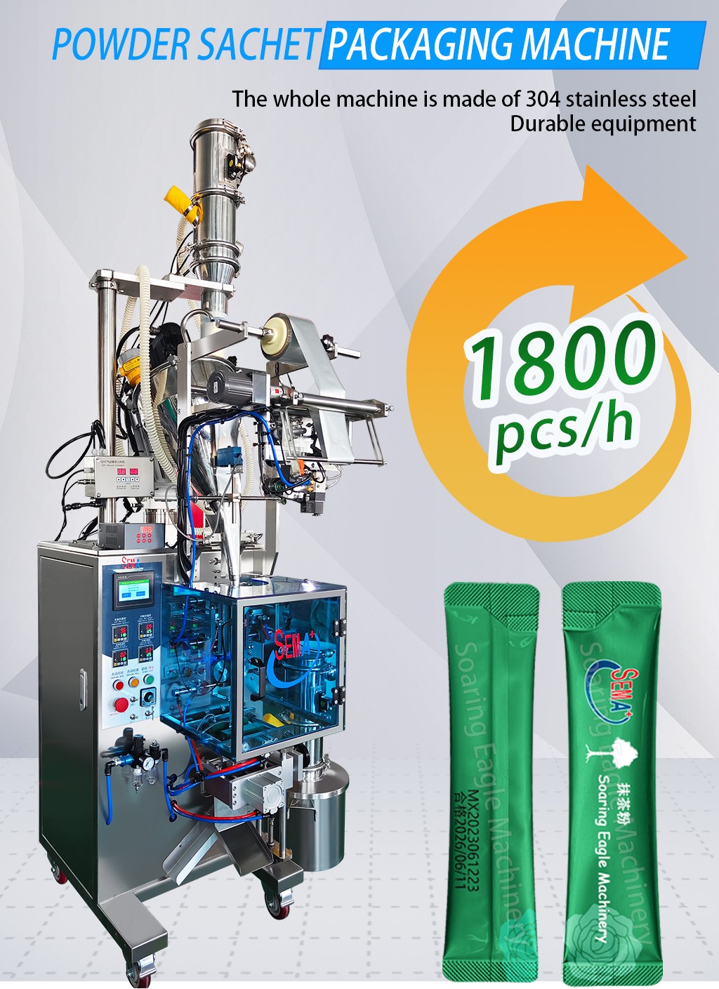 Food Grade Multi-Function Paste Liquid Automatic Honey Pouch Filling And Sealing Powder Peanut Butter Sachet Packing Machine