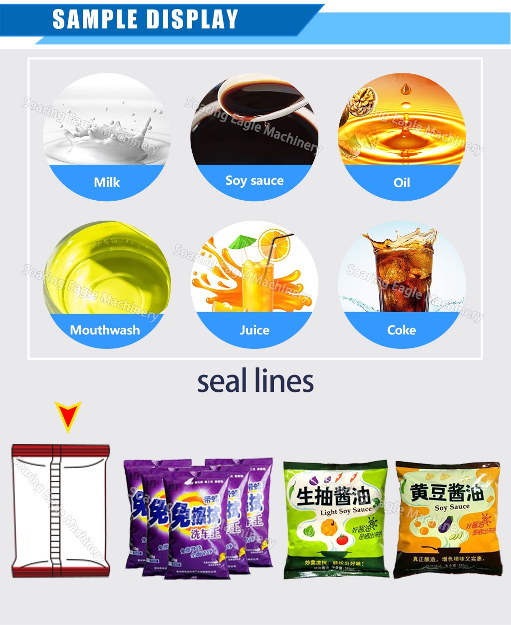 Multi Line Cooking Oil Customized Automatic Cream Cosmetics Irregular Bottle Powder Ketchup Sachet Packing Machine