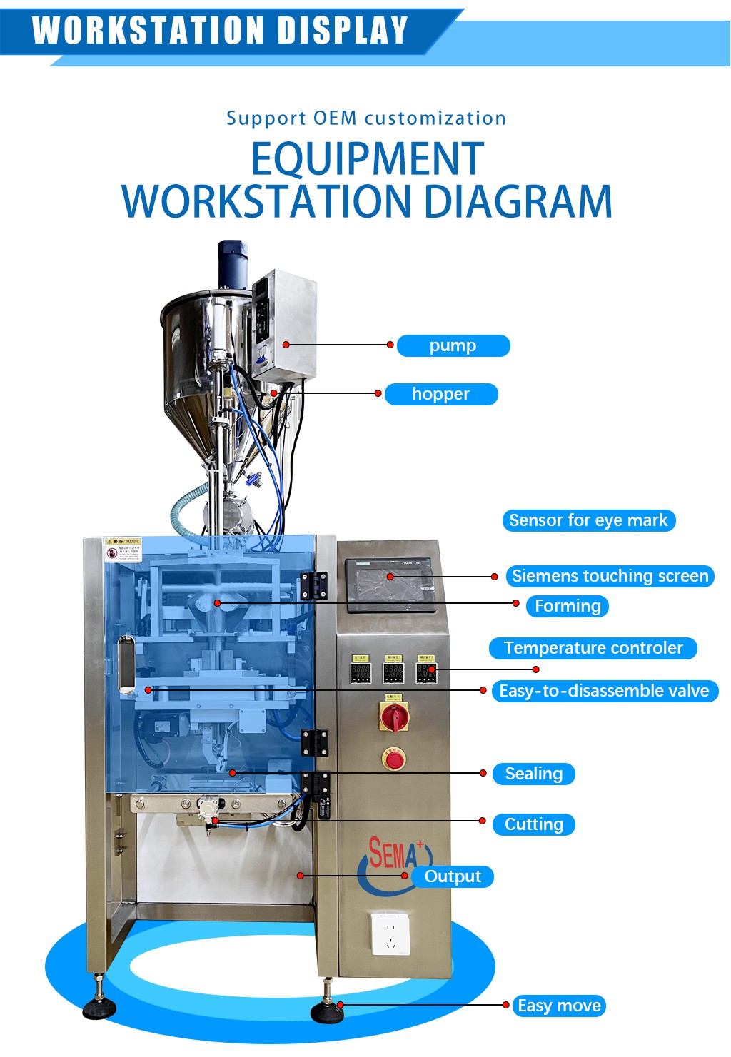 Multi Line Cooking Oil Customized Automatic Cream Cosmetics Irregular Bottle Powder Ketchup Sachet Packing Machine