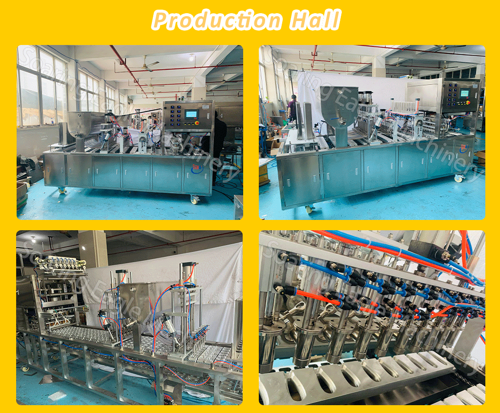 Automatic Rotary Cup Discal Filling Capping Sealing Machine for Yogurt Juice Sugar Honey Ice Cream Jelly Filling Machines
