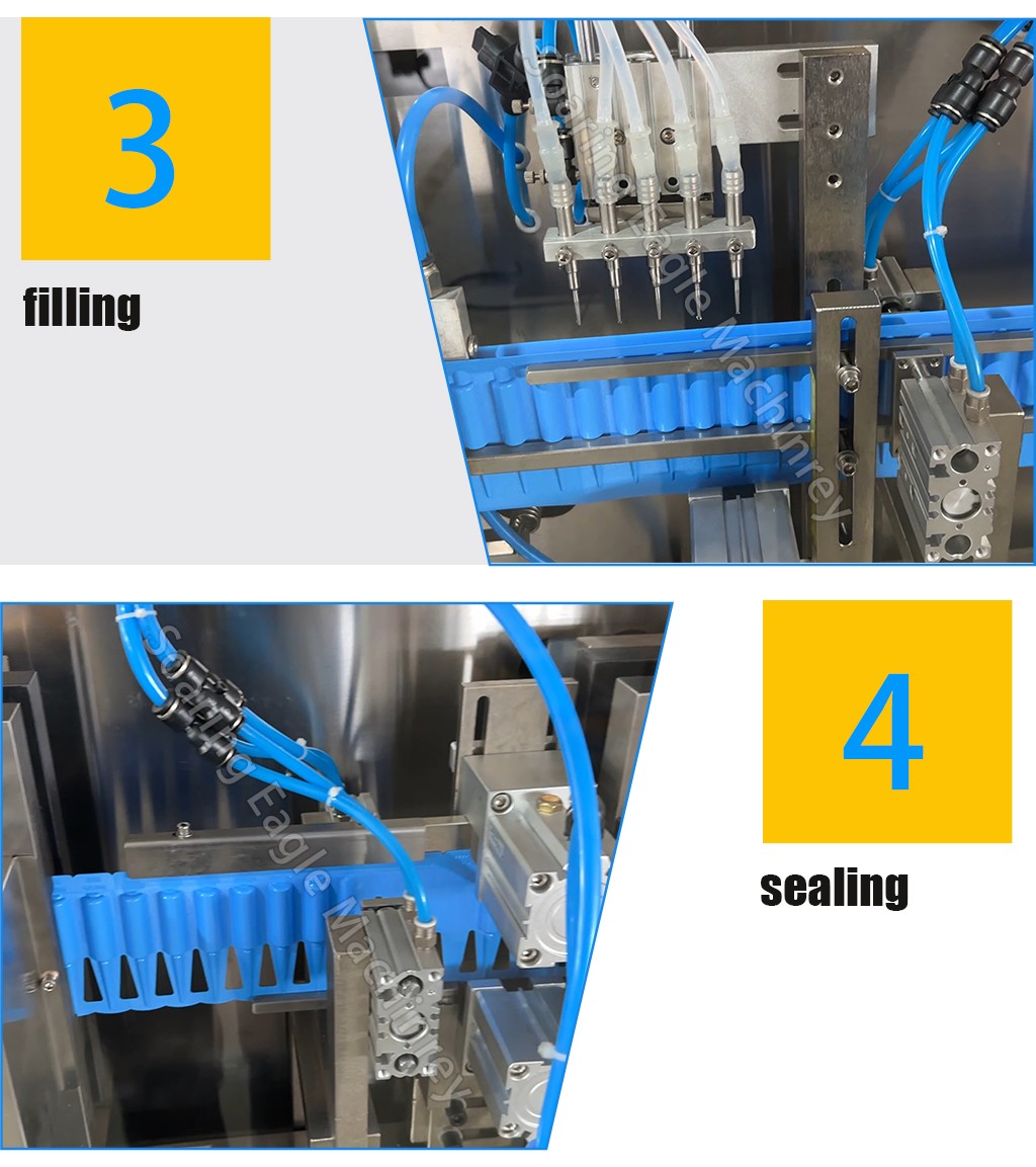 Full Automatic Flat Plate Filling Sealing Liquid Blister Packing Machine