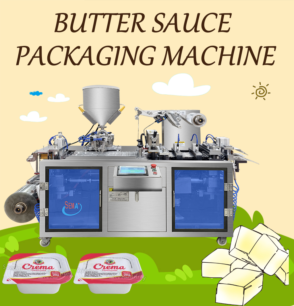 Full Automatic Chocol Jam Butter Mayonnaise with Seeds Blister Form Fill Seal Packaging Blister Pack Machine for Honey