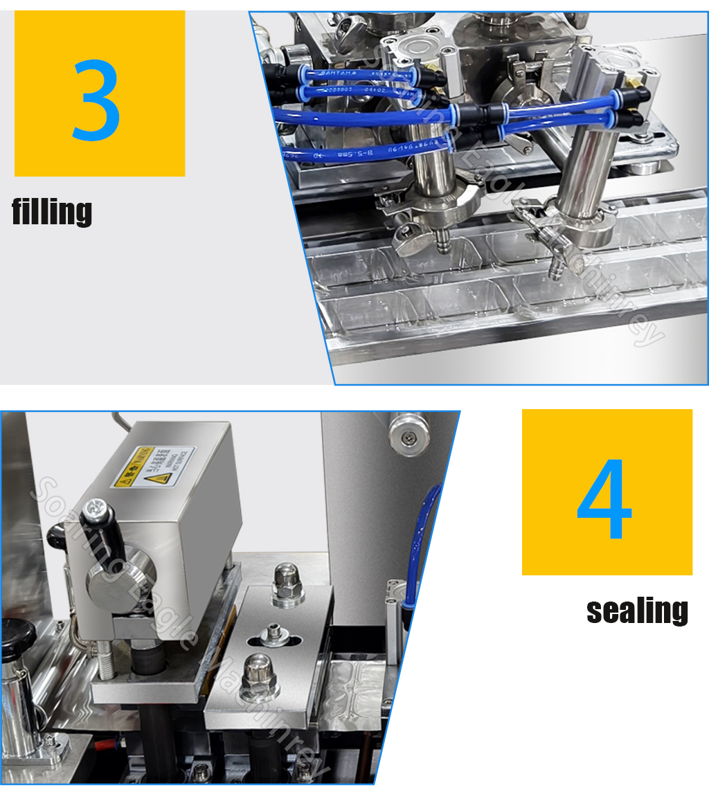 Full Automatic Chocol Jam Butter Mayonnaise with Seeds Blister Form Fill Seal Packaging Blister Pack Machine for Honey