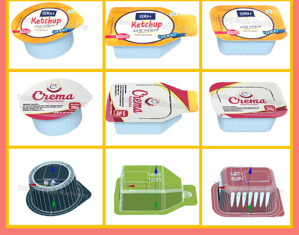 DPP-80 Fully Automatic Honey Packaging Mayonnaise with Seeds Small Blister Packing Machine