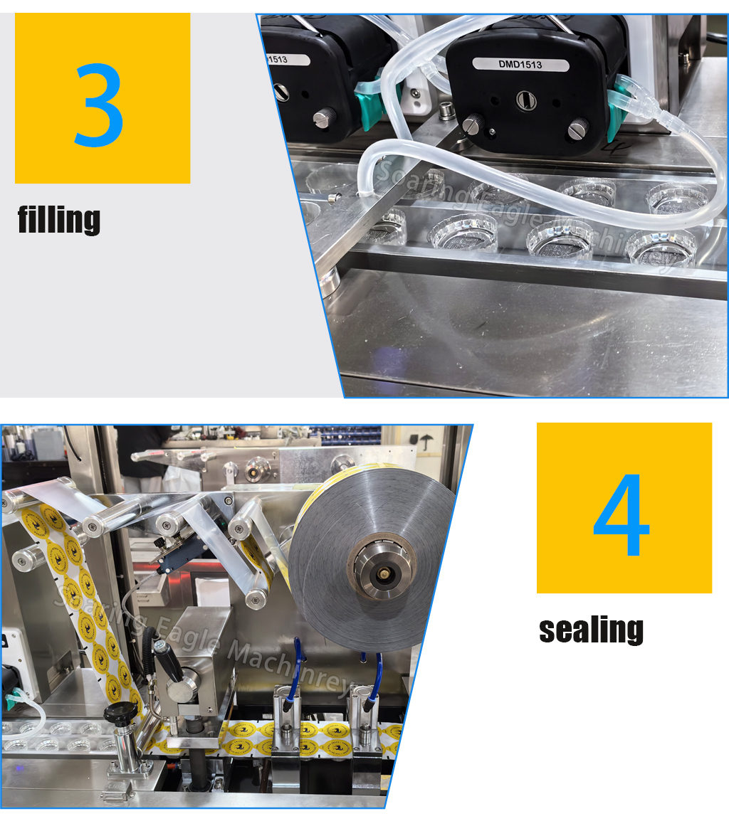 Fully Automatic Double Pump Tomato Sauce Jam Chocolate Honey Blister Packaging Machine Filling Machine