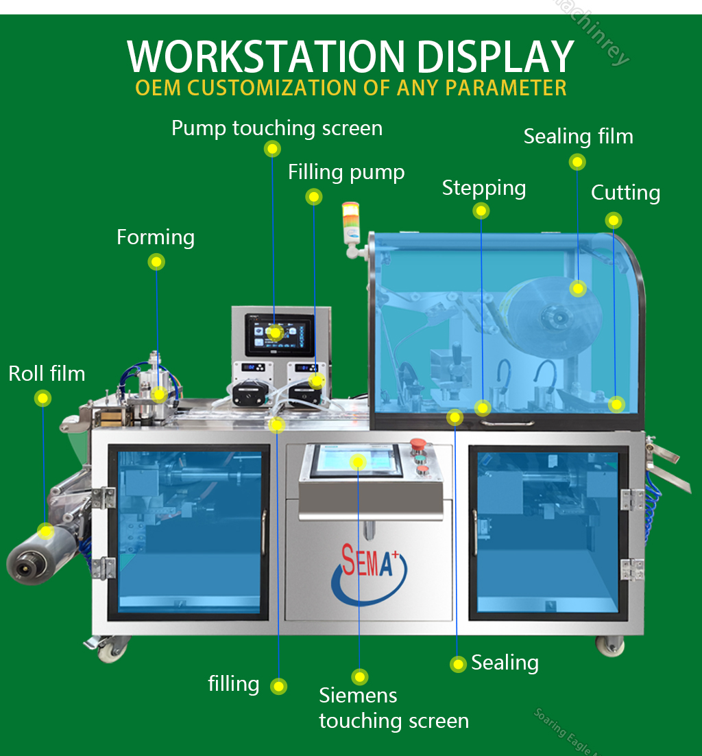 Fully Automatic Double Pump Tomato Sauce Jam Chocolate Honey Blister Packaging Machine Filling Machine