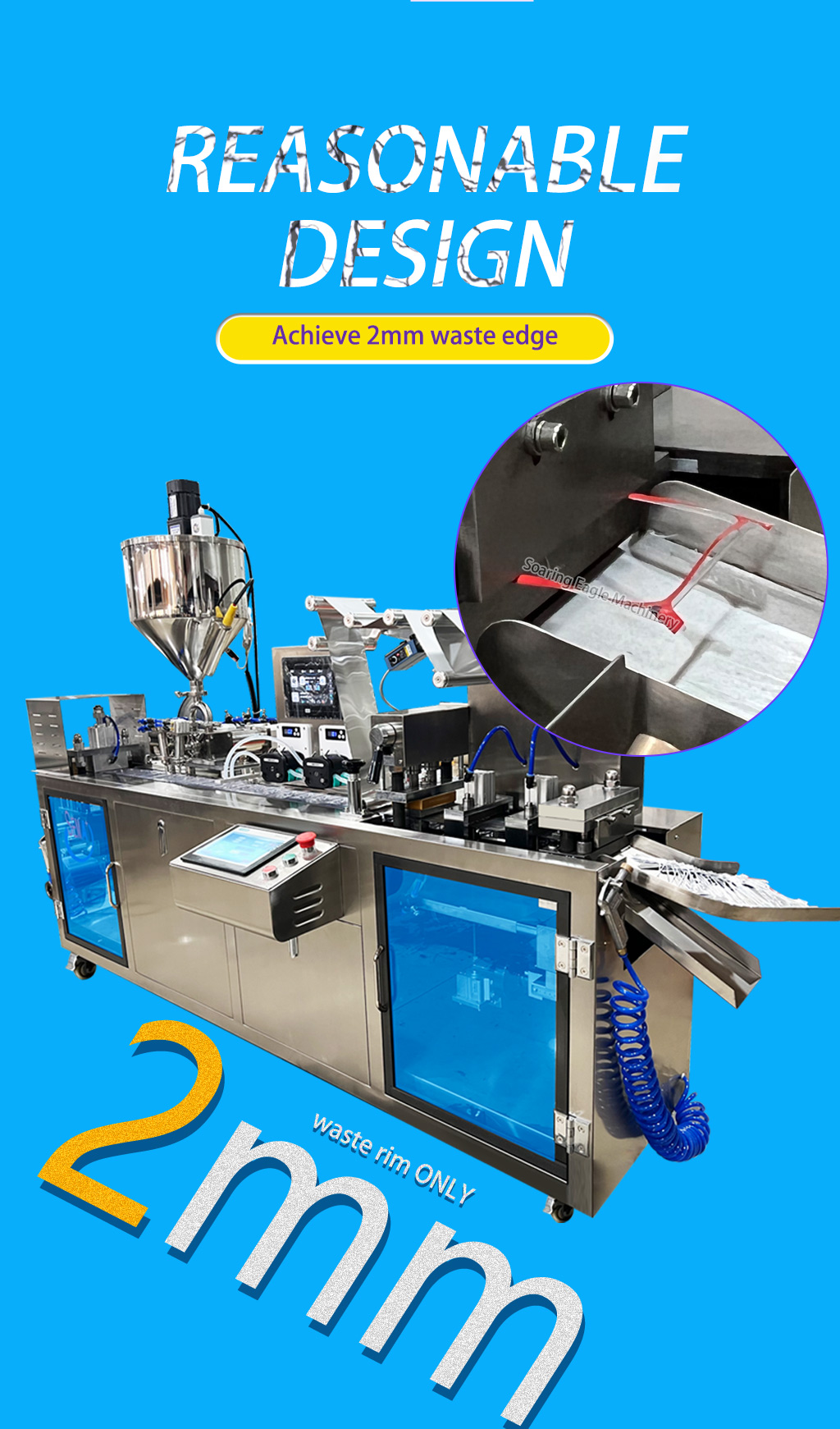 Automatic Small Vanilla Sauce BBQ Mayonnaise Sauce Blister Packing Machine