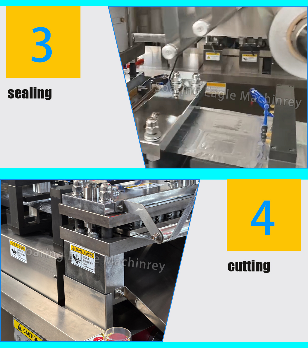 Fully Automatic Double Pump Tomato Sauce Jam Chocolate Honey Blister Packaging Machine Filling Machine