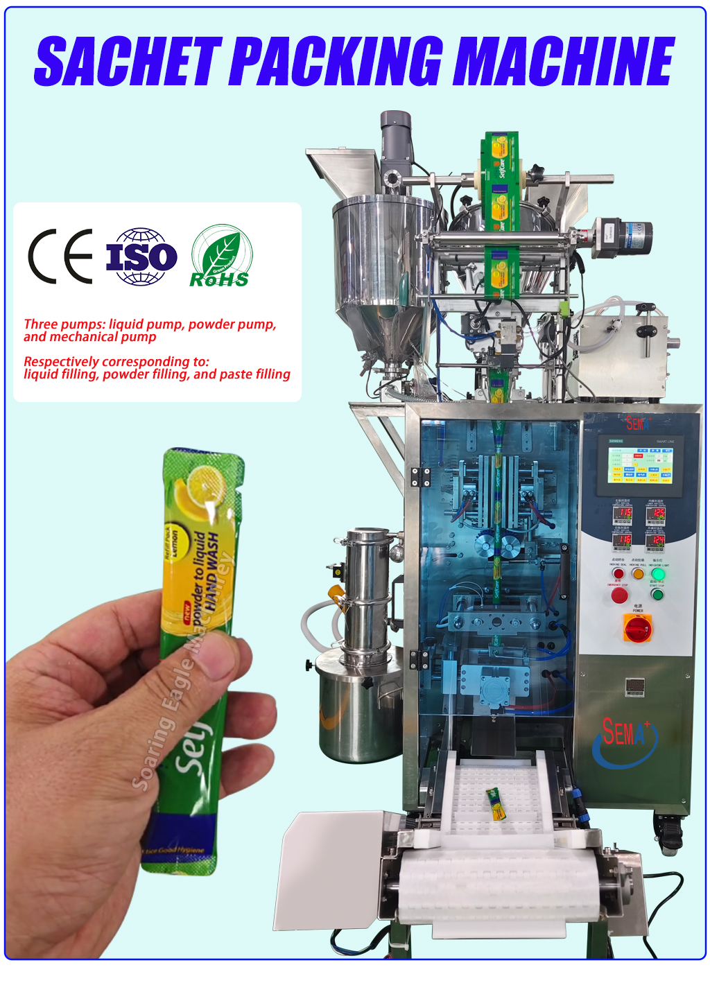 Multilane Hopper Mayonnaise Drinks Beverages Packaging Multi Line Sachet Packing Machine