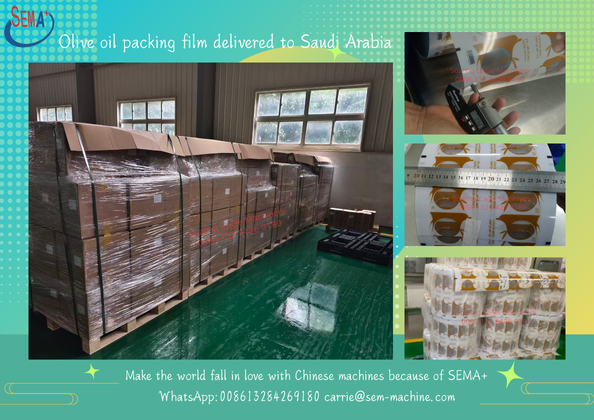 Olive oil packing film delivered to Saudi Arabia Olive oil packing film delivered to Saudi Arabia