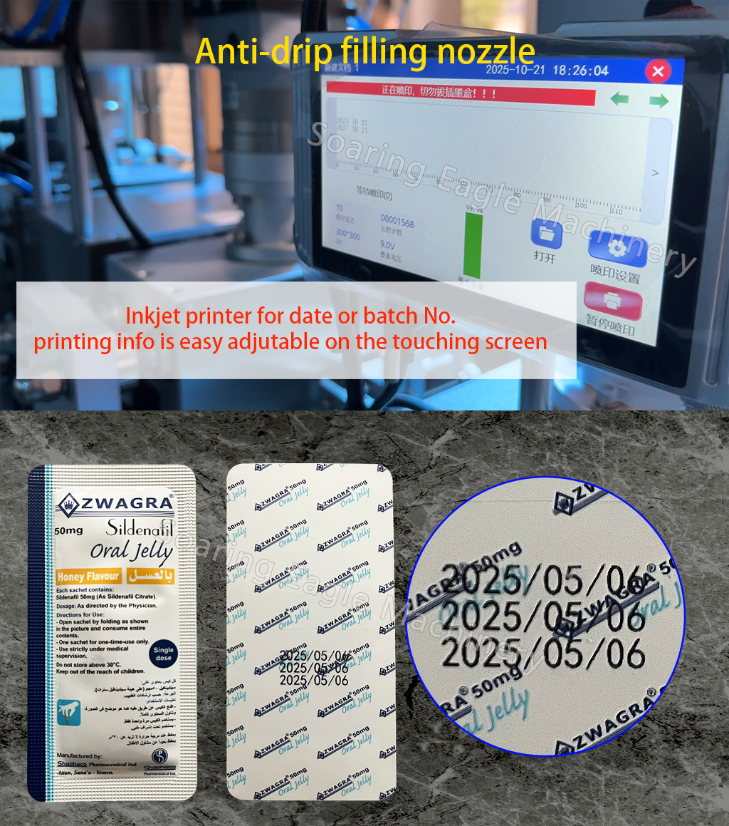 High-speed Easy Snap Open Packing Machine Honey Sachet Machine Easy Snap Packing Machine